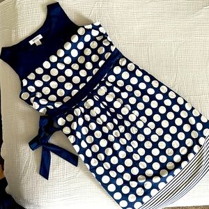Motherhood Maternity brand navy & white dress